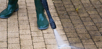 Pressure washing, one of a range of professional Cleaning services